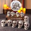 Shape Halloween Statues Halloween Baby Doll Head Ornaments for Home Party Decor Set of 10 Plastic Skeleton Heads Toy for Diy
