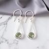 Green Amethyst Gemstone 925 Sterling Silver Jewelry Handcrafted Earrings 1.76" EE-126-15