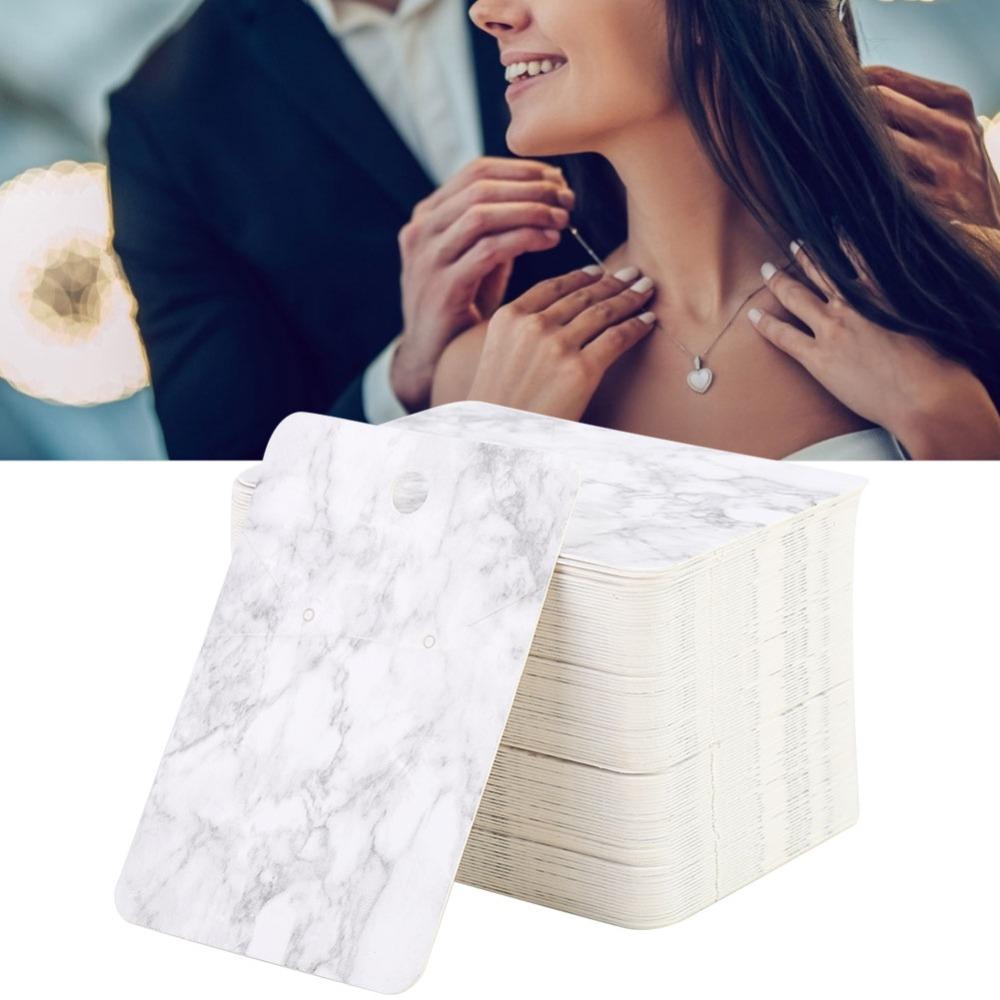 100Pcs 5 x 7cm Marble Pattern Jewelry Display Cards Handmade jewelry finished product packaging
