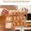 3 Layer Flippable Egg Holder For Refrigerator Egg Storage Container For Refrigerator Side Door, Large Capacity Egg Container