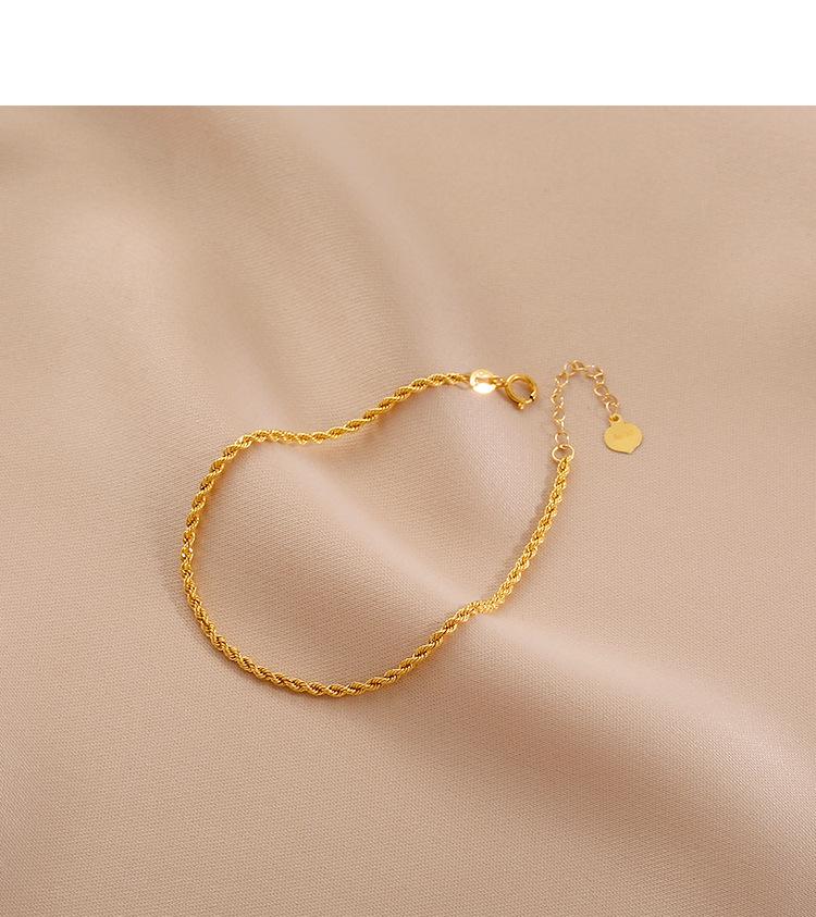 Pure 18k Real Gold Bracelets Women Trendy Au750 Adjustable Heart Pendant Jewelry Solid Gold Bracelet for Women