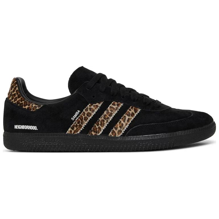 END. x Neighborhood x adidas Samba Black Leopard Men Sneakers Core-Black GX5005