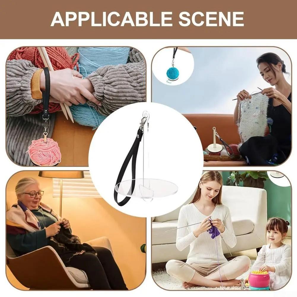 Акриловый держатель для пряжи на запястье Компактный держатель для пряжи против образования формований
