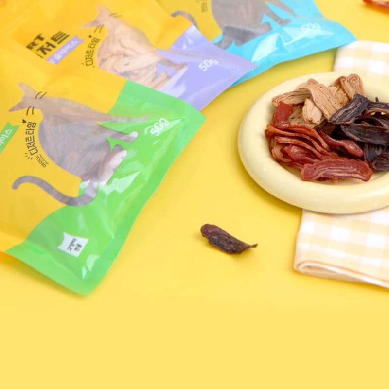 [Домашнее животное] Кошка Кошки Десерт Мраморный Ломтик 50 Г Тунец Сыр