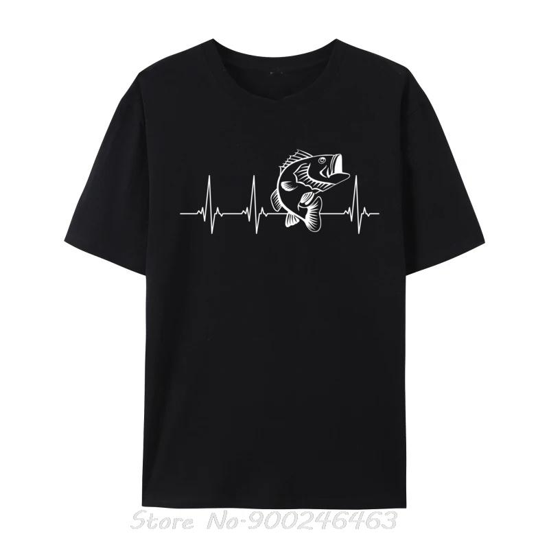 Fishing Bass Heartbeat Cotton Gift Tops T Shirt 2024 Newest Unisex TShirts Oversized Unisex Tshirt Fashion Tees tops Clothing