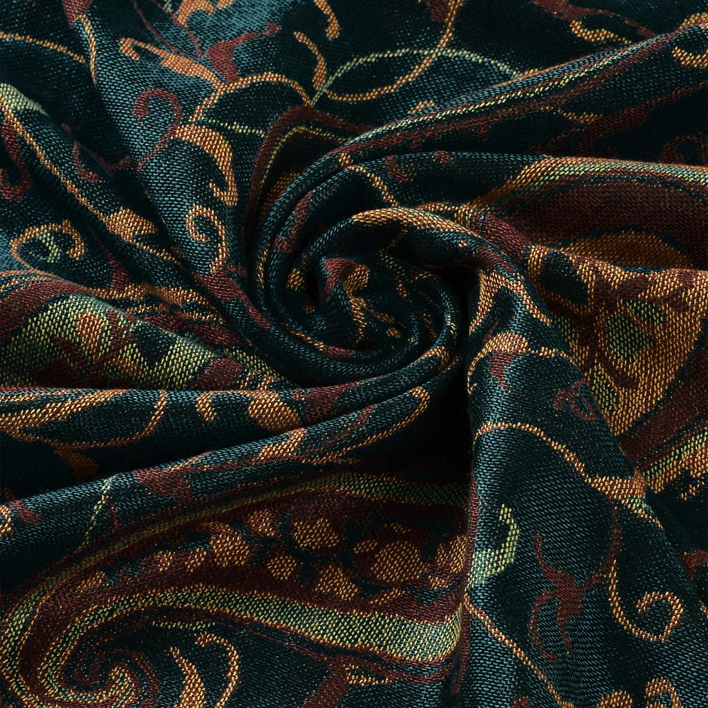 New Cashew Flower Embroidered Ethnic Style Polyester Long Scarf Classic Versatile Jacquard Tassel Women's Shawl Scarf