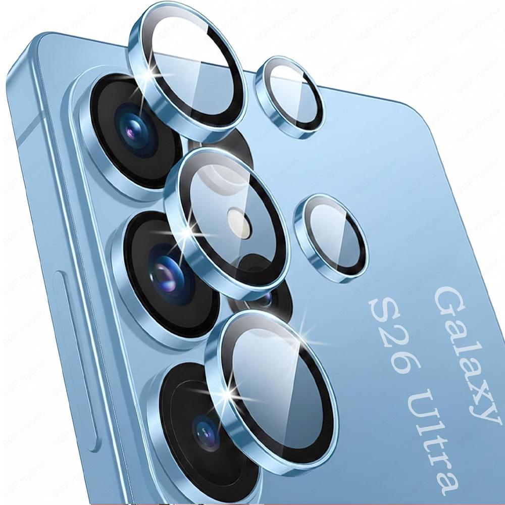For Galaxy S23 S24 S25 S26 Ultra Plus Tempered Glass Metal Camera Lens Protector Easy Install Camera Lens Protector Glass