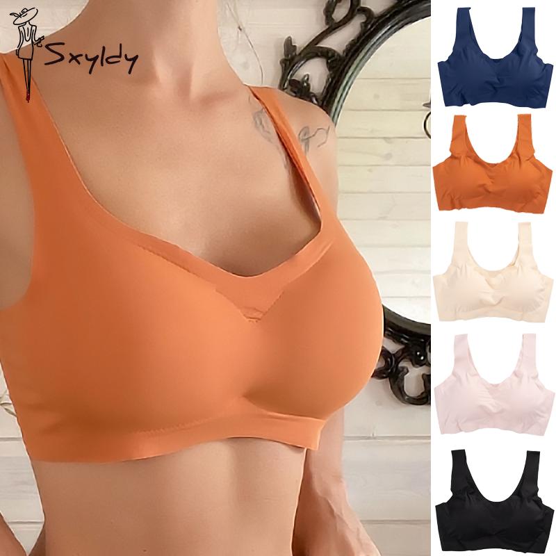 Бюстгальтер из ледяного шелка, бесшовный жилет, бюстгальтеры для женщин, нижнее белье с эффектом пуш-ап, топ для сна, мягкий, ударопрочный, тонкий, конфетный, нижнее белье, бюстгальтер-бралетт