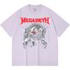 Хлопковая футболка плотностью 230 г/м² 100% Хлопок Heavy Metal Футболка с принтом рок-группы Популярная музыка Унисекс Тяжелая хлопковая футболка