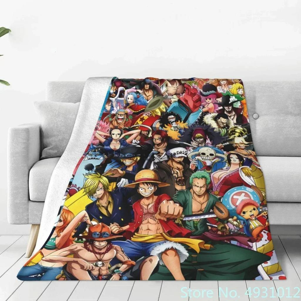 Японские Аниме One Piece Пледы на Кровать Диван Кондиционер Покрывало для Сна Постельное белье Плед-бросок Luffy Простыня Для Детей