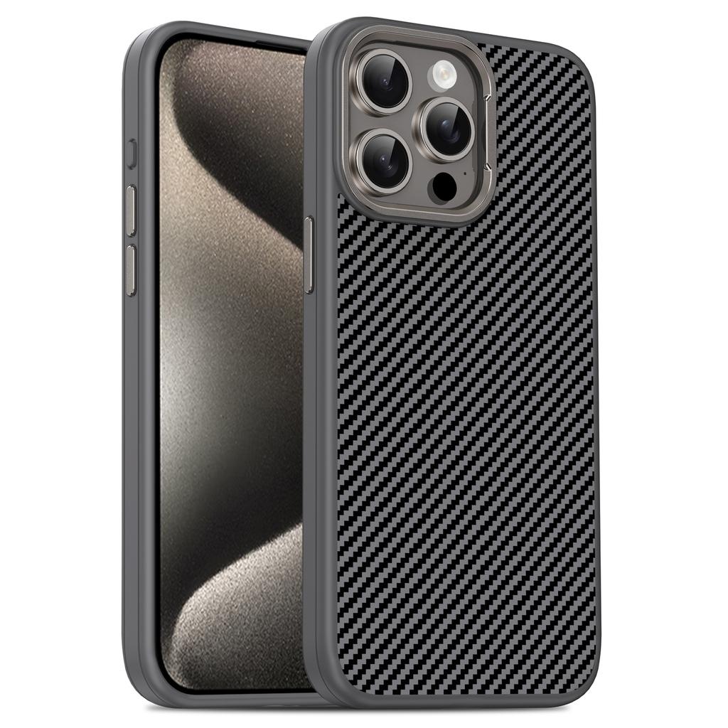 IPAKY For iPhone 13 Pro TPU Case Carbon Fiber Texture Protective Phone Cover