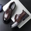 Wenzhou leather shoes men's genuine leather Derby shoes business dress men's wedding senior sense first layer cowhide large size men's shoes