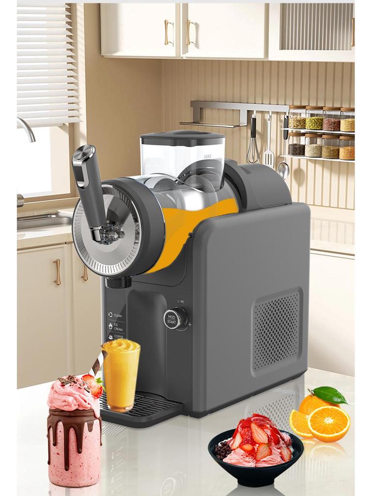 Компактная машина для таяния снега и приготовления мороженого: Многофункциональная функция самоочистки для молочных коктейлей, смузи и ледяных напитков.