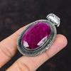 Faceted Kashmir Ruby Pendant Genuine Gemstone Pendant Handmade Jewelry 925 Sterling Silver Pendant Vintage Pendant Designer Jewelry For Gift