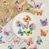 50 Pet Colored Butterfly Stickers Waterproof Stickers Diy Water Cup Stickers Mobile Phone Case Decoration Cute Little Stickers Butterfly Stickers