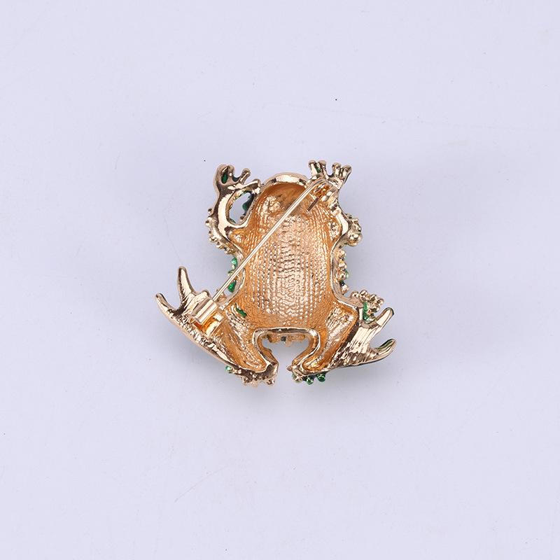 Брошь в виде лягушки-животного, зеленая посеребренная брошь в виде лягушки, универсальная мужская и женская брошь-булавка, аксессуары