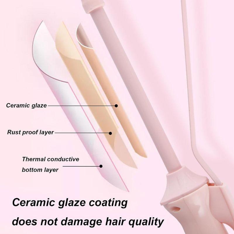 Мини плойка для волос 9 мм, профессиональная плойка-щипцы, керамический электрический салонный инструмент для укладки, маленькая плойка-гофре