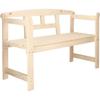 SPRINGOS® Banc de Jardin en Bois 119 см x 45 см x 78 см