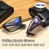 Foldable Ultra Light  Myopia Glasses Fashionable Unisex Portable Eyewear With Box Men Women Finished Myopia Glasses