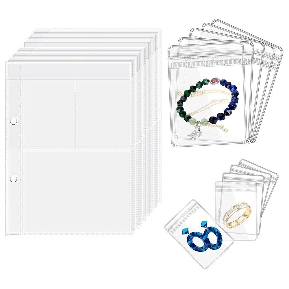 Dust-proof Clear PVC Jewelry Organizer Sealed Earring Holder Necklace Ring Packing Bag Travel