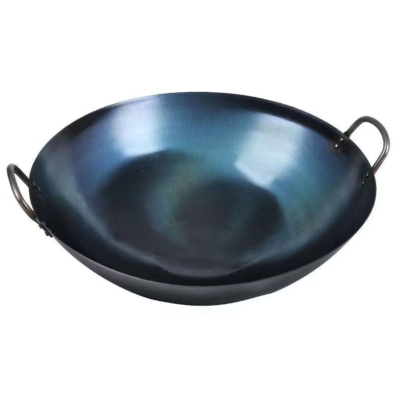 Long Zhen Chu 38cm Traditional Pre-Seasoned Iron Wok