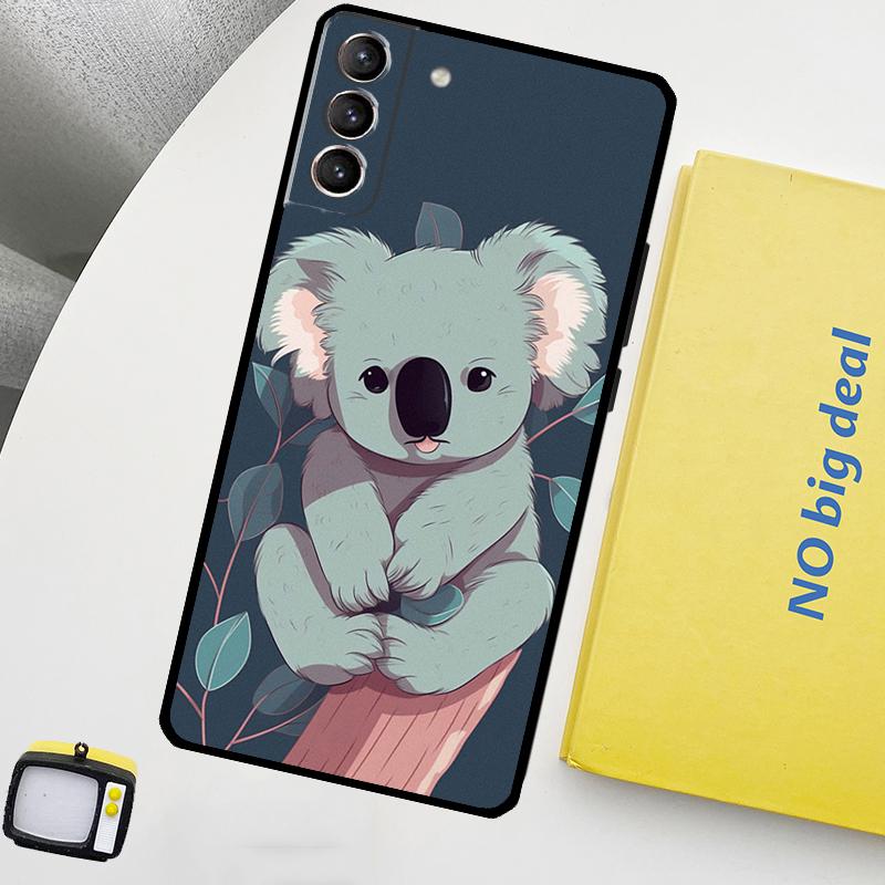 Cute Australia Koala Art Case For Samsung Galaxy S23 S22 Ultra S20 S21 FE S9 S10 Plus Note 10 20 Ultra Back Cover