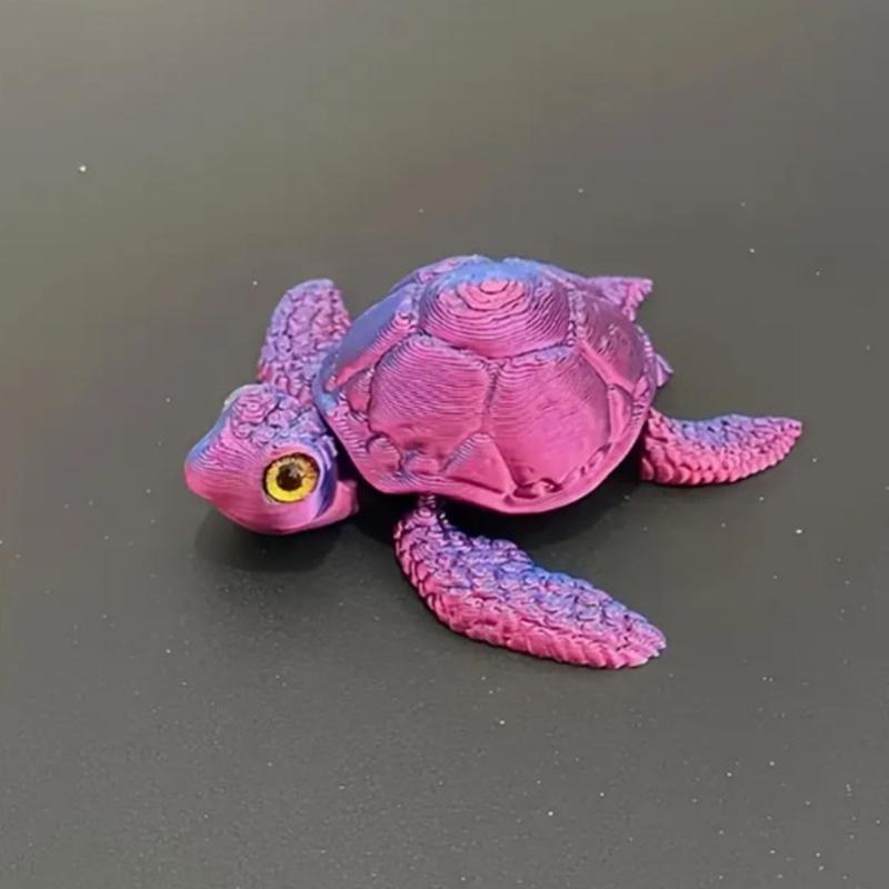 3D-печатные морские черепахи Реалистичные фигурки статуэтки черепах Украшение Милая шарнирная игрушка-непоседа для любителя животных