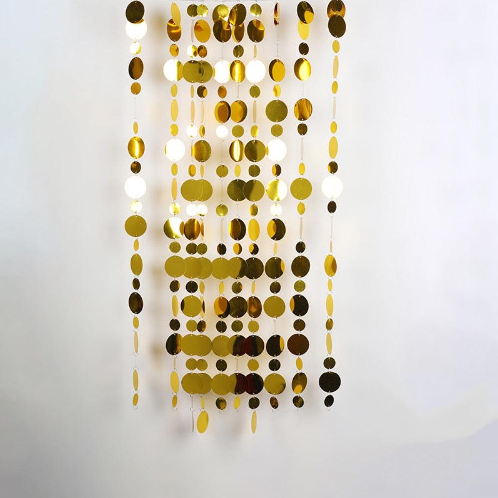 10 шт. 1 метр Блестки Подвесные Фольгированные Шторы ПВХ Блестящие Шторы Нити из Пайеток Бисерные Нити Блестящий Бисер Золото Серебро