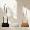 Fashionable Hollow Fishnet Shoulder Crossbody Bag for Women Casual Nylon Material Handmade Weave Beach Small Hobo Tote Bag Purse