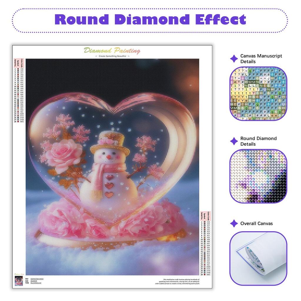 Алмазная картина Снеговик цветок Diy мозаика Алмазная вышивка стразами Рождественский подарок украшение дома 30x40 см/12x16 дюймов