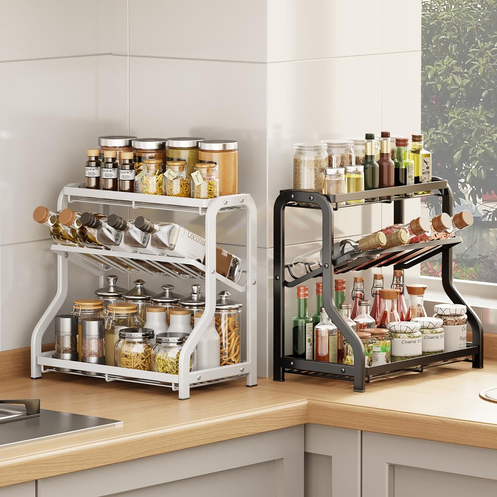 Kitchen Storage Rack Seasoning Rack Countertop Soy Sauce Seasoning Storage Rack Household Appliances