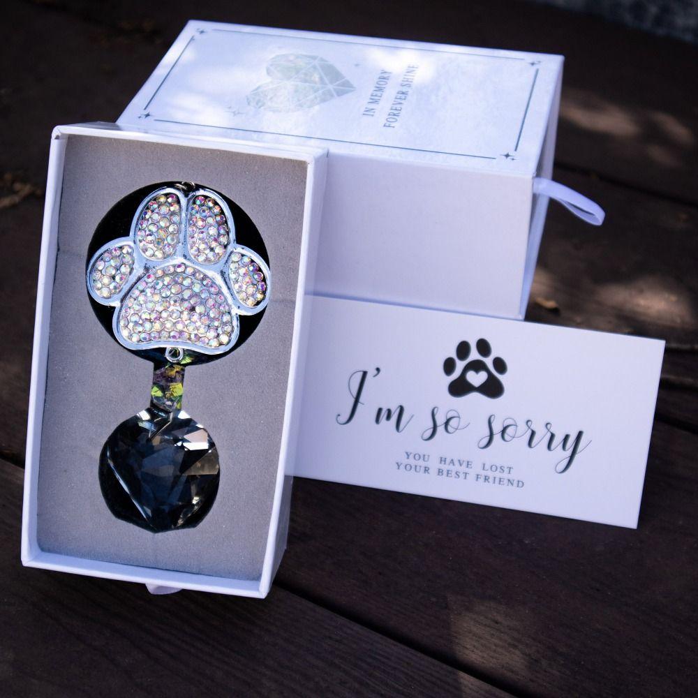 Поделки Кристальный Отпечаток Лапы Ловец Солнца Креативные Подвесные Колокольчики Ветра Новинка Коллекция Цветного Света Подвеска Дерево