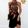 Летнее модное сексуальное платье без рукавов, мягкое повседневное платье с 3D принтом Flash Drill, платье на бретельках без рукавов, летнее платье на подтяжках