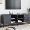 VidaXL TV Furniture 2 Pcs Anthracite 68x39x50.5 Cm Steel, TV Stand, TV Sideboard, Multimedia Cabinet, TV Bench, Hi-fi Cabinet, 842999