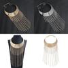 Fashionable Retro Multi Layer Tassel Design Women Metal Necklace For Daily Fashion Accessory