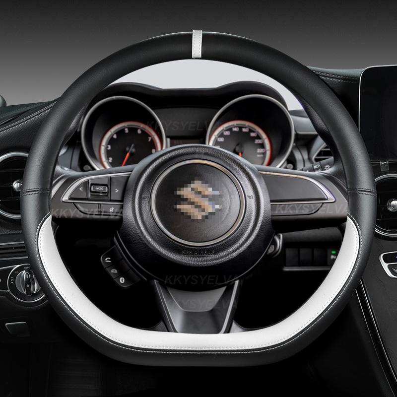 Чехол на руль автомобиля из микрофибры D-образной формы 38 см для Suzuki Swift 2017 2018 Sport Auto Accessories