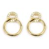 [M8977] - Gold Plated Earrings 'Sissi' White Gold - 14x11 Mm