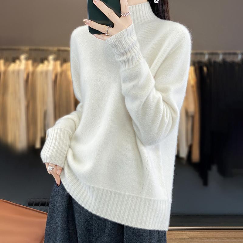 Женский кашемировый свитер Qinghe cashmere 30% кашемир 70% шерсть Женский осенне-зимний кашемировый свитер мягкий и теплый