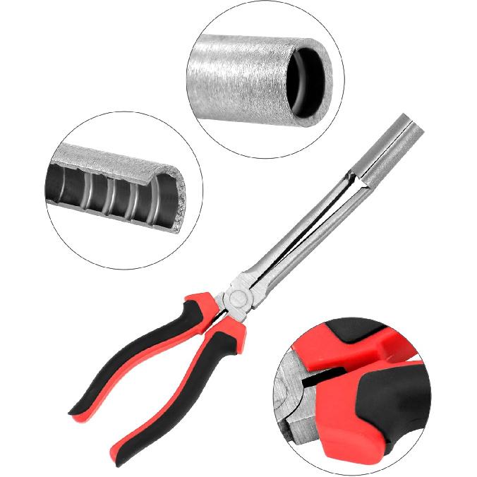 QWORK Car Spark Plug Wire Removal Pliers Tool, Sleeve Type Spark Plug Puller + Round Spark Plug Pliers, QS30577