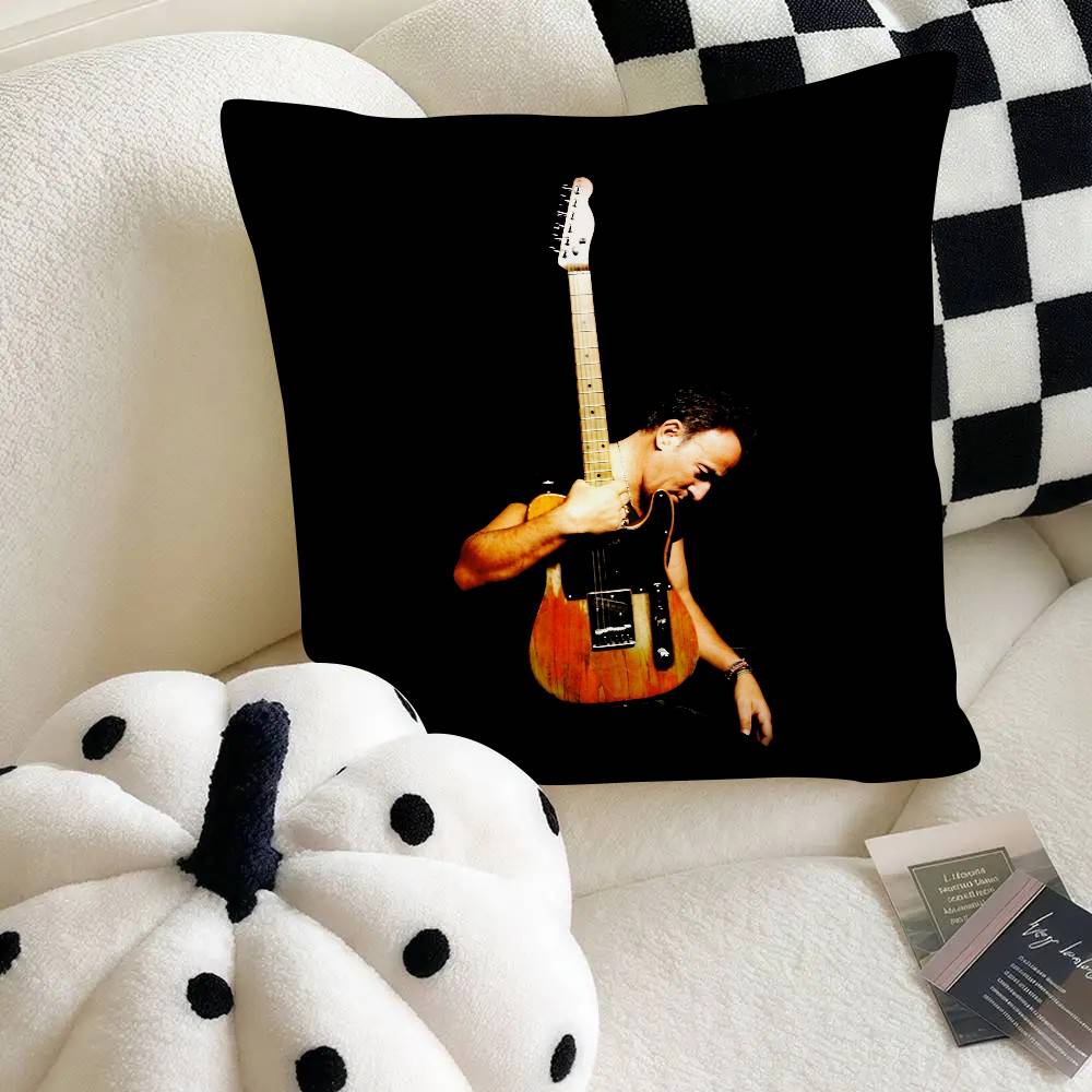 Nice Bruce Springsteen Pillow Case Fashion Square Pillowcase Bedroom Sofa Room Ins Decoration Leisure
