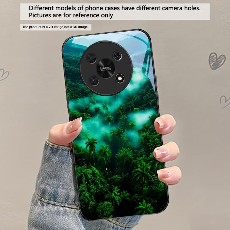 Лесной Ручей Узор Для Honor X5 Plus X30 X9c Smart X5b X9a X30 Max X50i 30 Pro 50 Pro 70 90 Smart 200 Lite Стеклянный Чехол Для Телефона