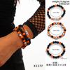 Halloween New Skull Pumpkin Bracelet Set, Witch Spider Mixed Color Beaded Kunjuan Hand
