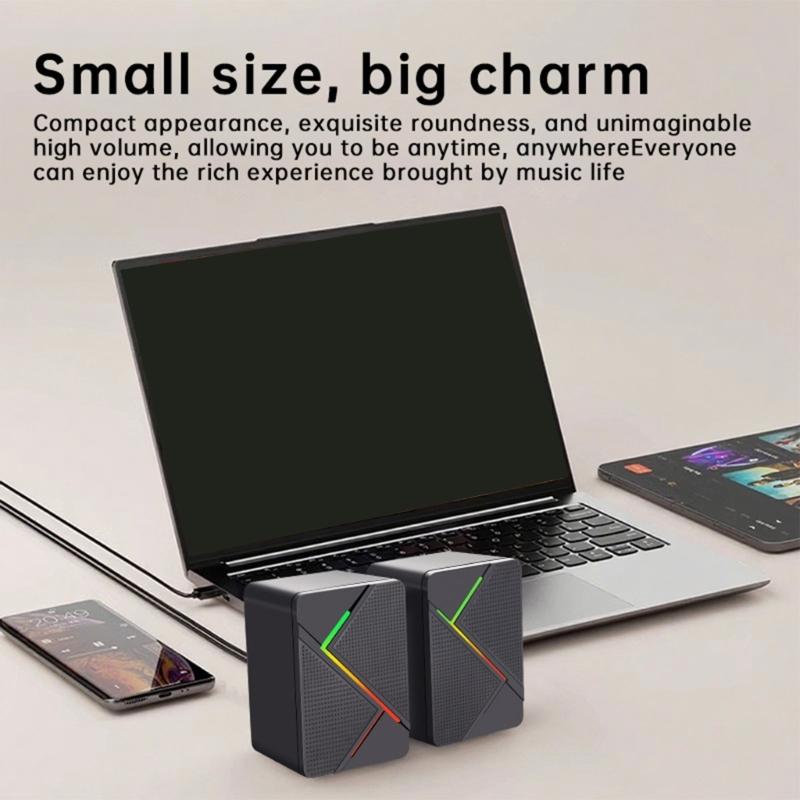 Мини-динамик с питанием от USB и динамической светодиодной подсветкой для настольных игр и мультимедиа