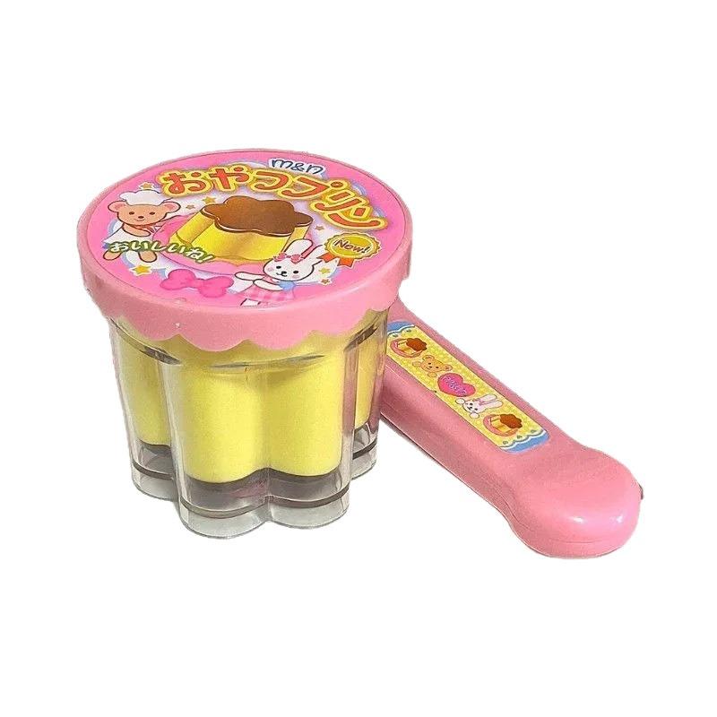 Mimu Doll Feeding Pudding Set - Pretend Dessert Play for Dolls Kids Includes Pudding Cups Pink Spoon China Origin