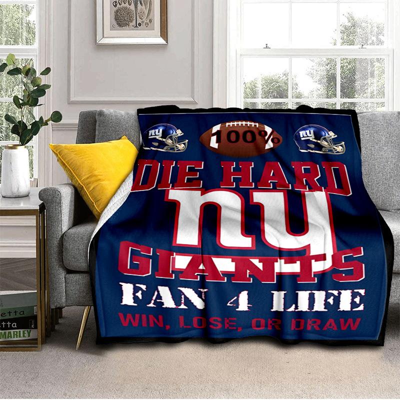 New York Giants Logo Blanket Outdoor Flannel Blanket for Camping, Hiking, Garden Parties, Picnic Essentials,gift for family and friends