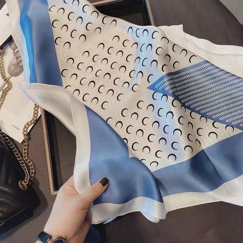 New Silk Scarf Women's Korean-Style High-Grade 70cm Square Scarf Spring and Summer Fashionable Stylish Decorative Scarf Thin Small Square Towel