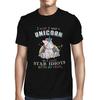 Мужская футболка 1Tee «Я бы хотел быть единорогом, чтобы тыкать рогом в идиотов»