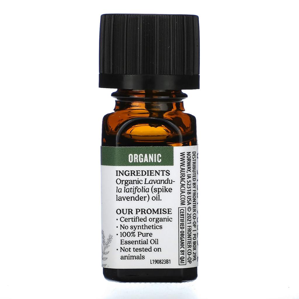 Aura Cacia Organic, Lavender, Spike, 0.25 Fl Oz (7.4 Ml)
