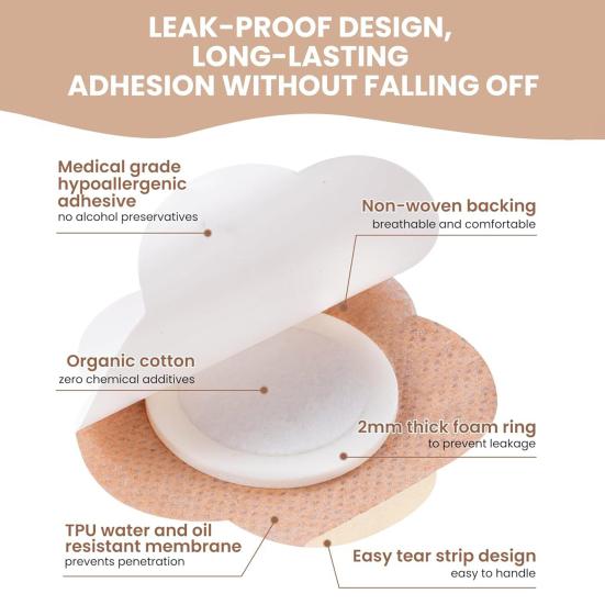 50Pcs Navel Patch Castor Oil Belly Button Patches Skin-friendly Castor Oil Therapy Pad Disposable Anti Leakage Pack Wrap for Home Travel