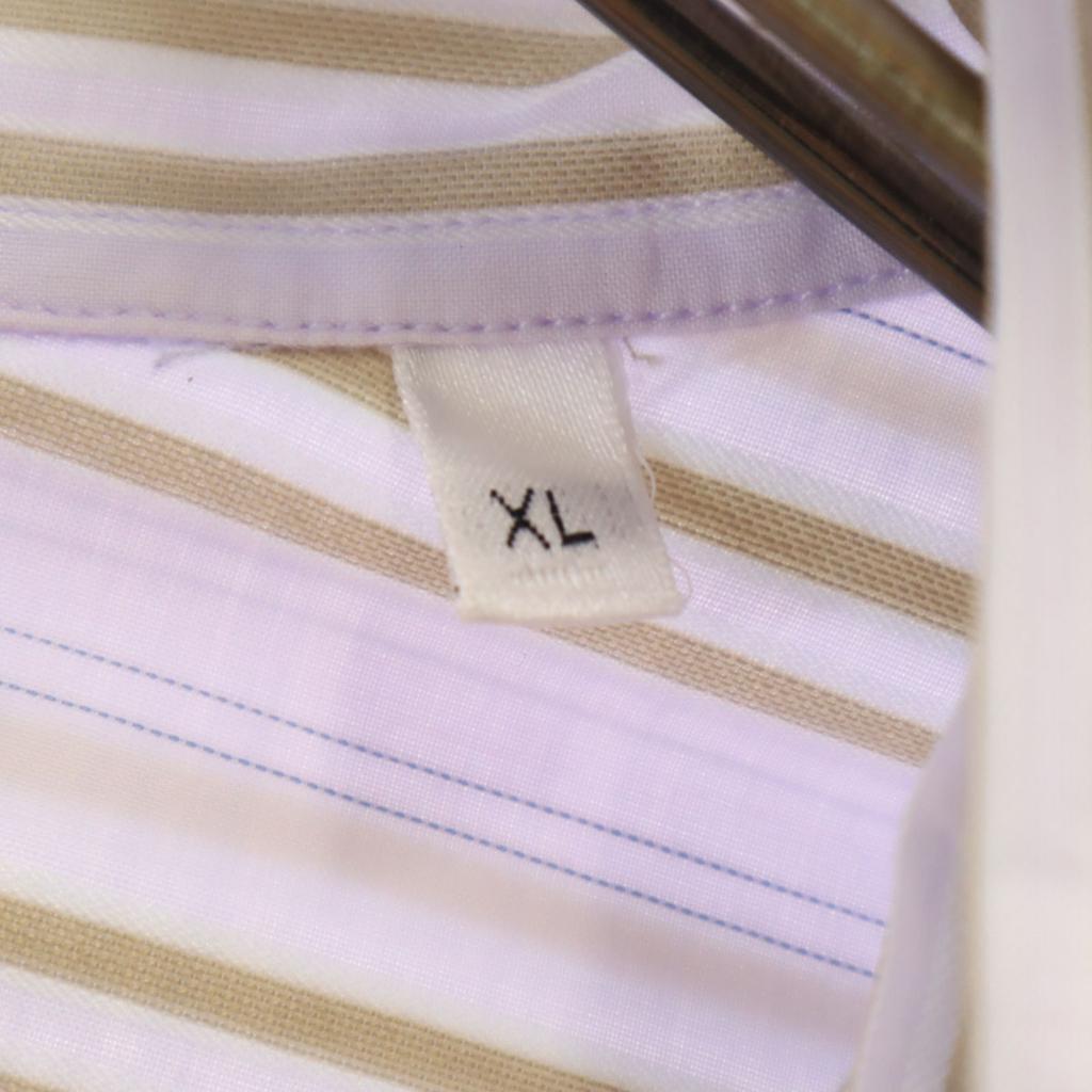 Armani Collezione Striped Pattern Short Sleeve Shirt XL Purple COLLEZIONI Men's Used